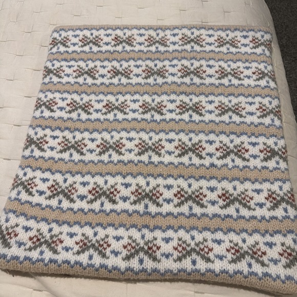 Pottery Barn Other - Pottery Barn Fair Isle Pillow Cover Easter/Valentines/Country Beige 20 X 20"